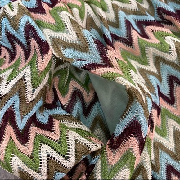 ModCloth Daytime Dazzler Chevron Stripe A Line Skirt Pastel Multicolor Medium - Picture 7 of 14